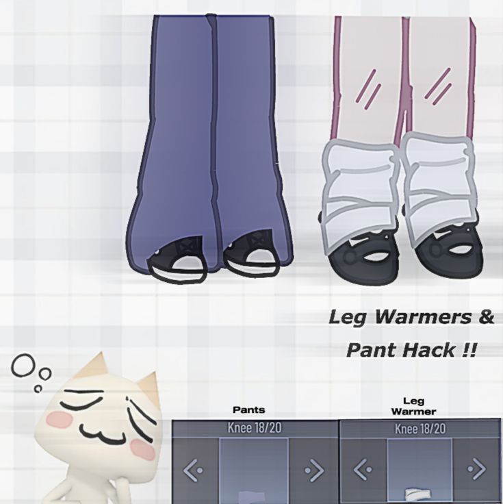 Gacha Outfits Hacks, Gacha Club Leg Warmers Hack, Gacha Club Socks Ideas, Gacha Pants Ideas, Gacha Cloths Ideas, Ideas For Gacha Club Outfits, Cozy Gacha Club Outfits, Gacha Life Clothing Ideas, Gacha Life Custom Outfits