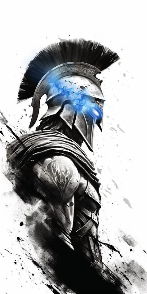 Sparta Tattoo Design, Gladiator Tattoo Design, Warrior Tattoo Ideas, Spartan Tattoos, Spartan Warrior Tattoo, Ares Tattoo, Sparta Tattoo, Angel Warrior Tattoo, Armor Of God Tattoo