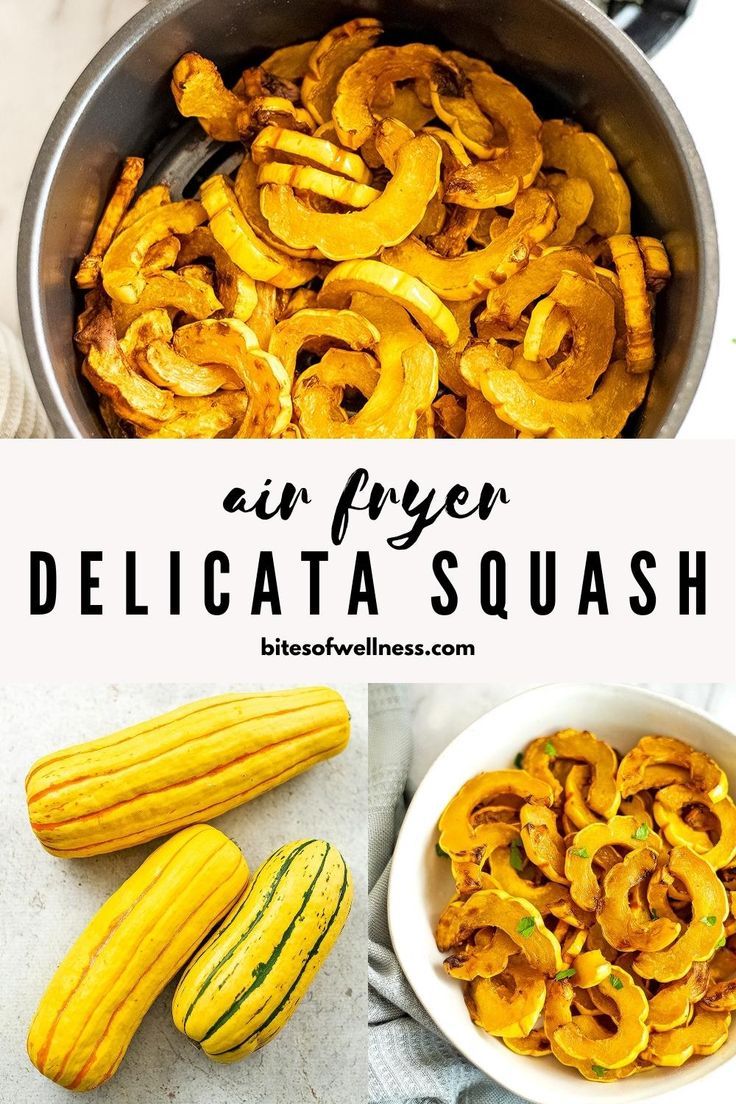 Delicata squash in the air fryer. Air Fried Delicata Squash, Delicata Squash Recipe, Squash Fries, Veggies Recipes, Delicata Squash, Easy Side Dish, Easy Air Fryer, Garden Veggies, Air Fryer Recipes Easy