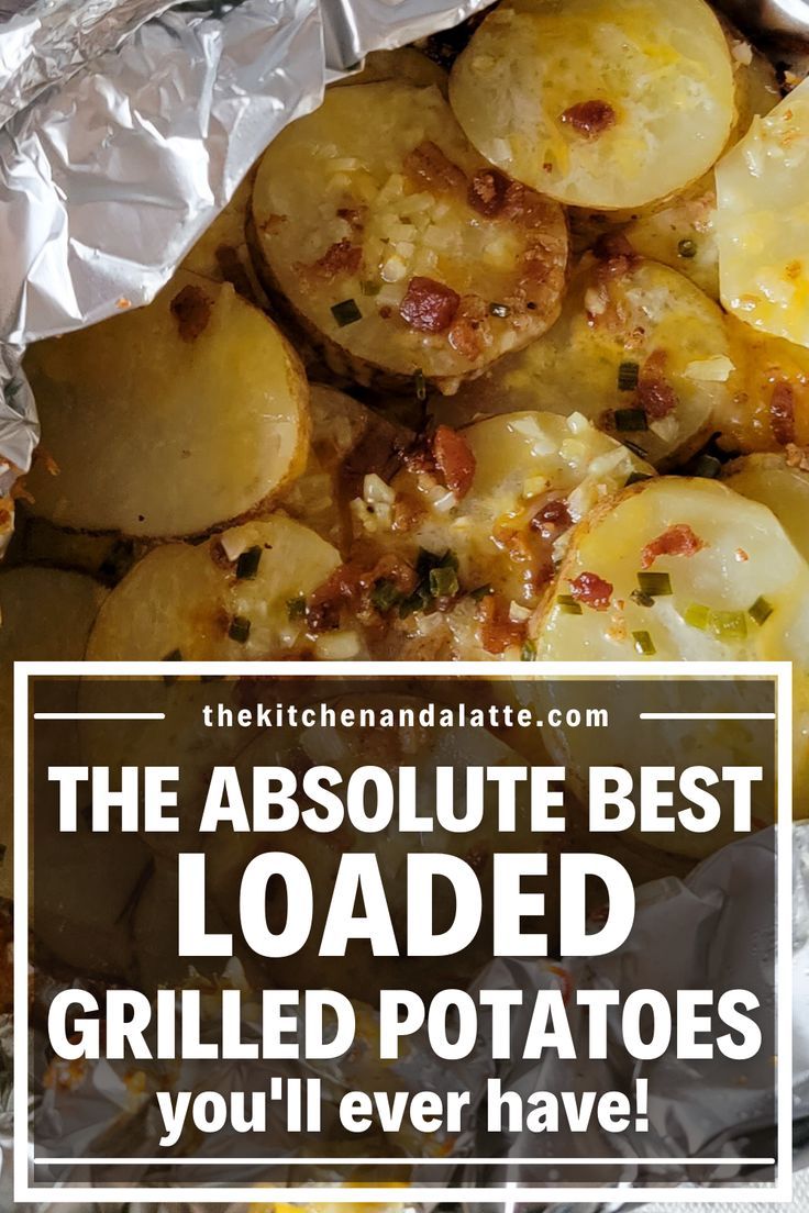 Potato slices in foil packs with bacon, cheese, chives and seasonings. Loaded Potato Foil Packets, Grilled Loaded Potatoes, Loaded Baked Potato Foil Packs, Potatoe Foil Packs For Grill, Potatos On Grill In Foil, Foil Potato Packets For The Grill, Bbq Potato Ideas, Patio Potatoes Recipes, Camp Potatoes Foil