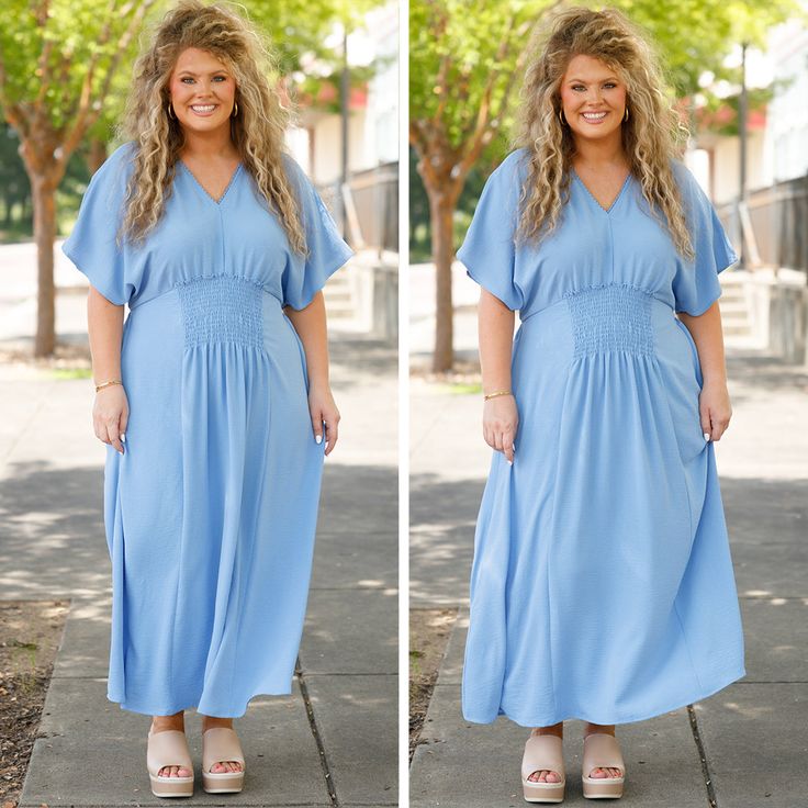 This dress is the perfect way to stay comfortable and stylish throughout the season! Expertly crafted with a flowy fit, this dress is perfect for any occasion and its perfect maxi length offers a breezy look! Its beautiful blue color makes it perfect for brunch with the girls! 100% Polyester Modest Flowy Rayon Maxi Dress, Spring Vacation Light Blue Maxi Dress, Light Blue Maxi Dress For Spring Vacation, Breezy Light Blue Maxi Dress, Light Blue Breezy Maxi Dress, Modest Maxi Dress For Day Out, Modest Flowy Maxi Dress For Brunch, Chic Flowy Light Blue Maxi Dress, Chic Light Blue Flowy Maxi Dress