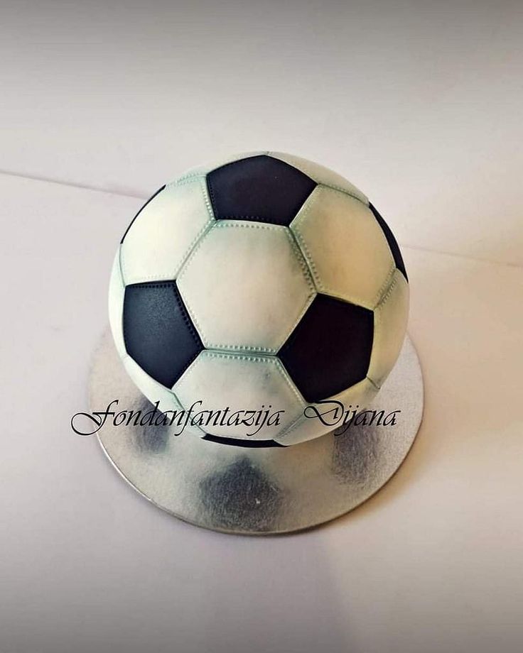 a cake with a soccer ball on it