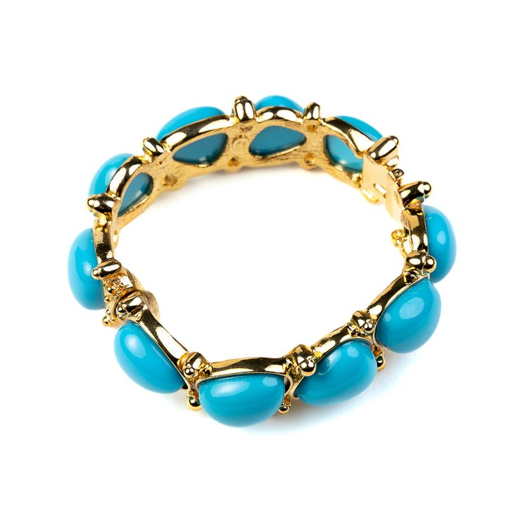 Product Description: Achieve an exquisite aesthetic with this turquoise and gold hinged bracelet. A classic combination of polished gold and turquoise stones, this timeless piece will surely elevate any look. Dimensions: 2.5" NOW ACCEPTING PRE-ORDERS. RESTOCK ETA IS 11/30/24. Turquoise And Gold, Hinged Bracelet, Turquoise Stones, Turquoise Stone, Timeless Pieces, Hinges, Jewelry Watches, Product Description, Turquoise