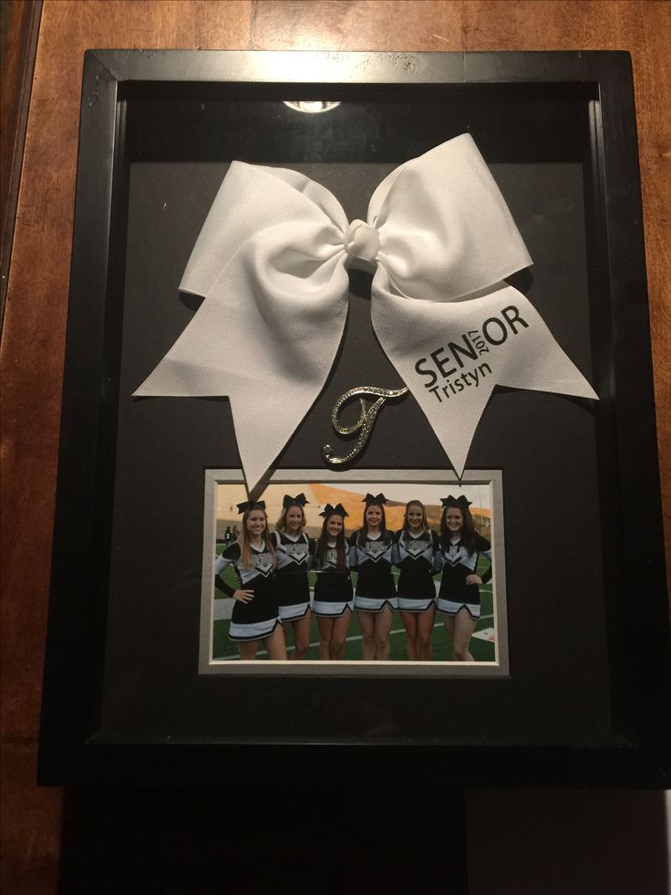 an image of a group of cheerleaders framed in a black frame