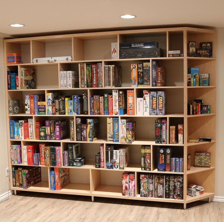 a book shelf filled with lots of books