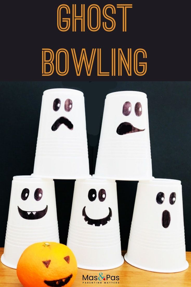 halloween ghost bowling game for kids to play with