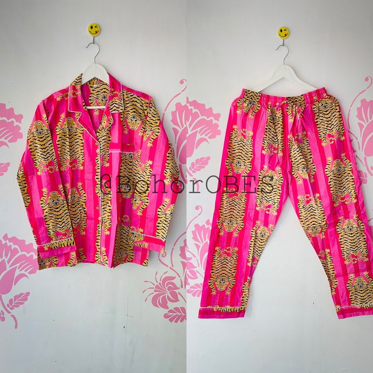 "🍁BohoRobes🍁 Soft And Breathable Cotton Pajama Set, Bridesmaid Pj Set, Cotton Sleepwear, Night Pajama Pants, Lounge Set 🌹Materiel :- 100% Cotton HANDMADE WITH LOVES 💕 😊 Available Size:- S, M, L, XL 😊 Washing Care: - Normal Hand Wash with Cold Water. 🌈 Colour of item can very by 5-10% depend upon display setting of picture 🌺 -: S Pajama Top: chest girth = 40 inches / 102 cm - waist girth = 40 inches / 102 cm - sleeve length = 22 inches / 56 cm - upper arm girth = 14 inches / 36 cm - length = 27.5 inches / 70 cm Pajama Pants: waist girth (adjustable) = 34 inches / 86 cm - inseam = 28.5 inches / 73 cm - thigh = 26 inches / 66 cm - length = 38.5 inches / 98 cm 🌺 - M (Shirt) Length - 24 Inch( 61 CM ) approx Bust - 20\" Inch( 50 CM ) approx Sleeve - 21\" Inch ( 55 CM ) approx Sleeve Hol Bridal Party Pajamas, Boho Robes, Night Pajama, Cotton Pajama Set, Bridesmaid Pyjamas, Cotton Sleepwear, Cotton Pajama Sets, Matching Pajamas, Womens Pyjama Sets