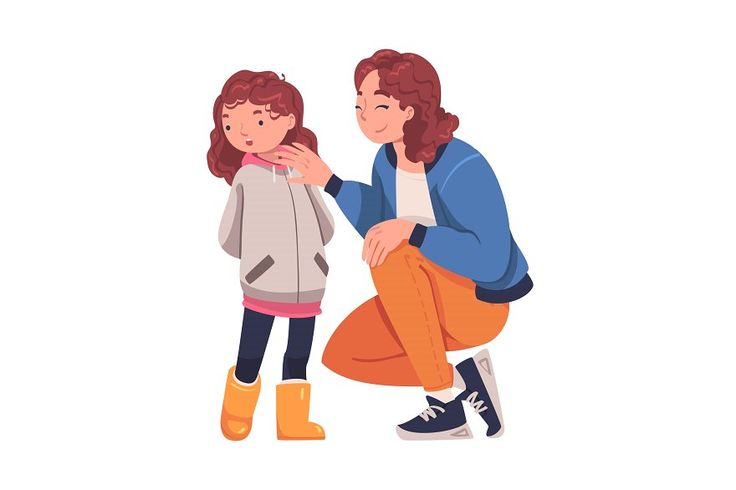 Mother Talking to Her Sad Daughter Supporting and Soothing Her Vector Illustration. Young Parent Engaged in Conversation and Communication with His Kid Concept Teachers Illustration, Parenting Illustration, Communication Illustration, Person Illustration, Digital Illustration Tutorial, Illustration Tutorial, Young Parents, Kids Talking, Parent Child Relationship