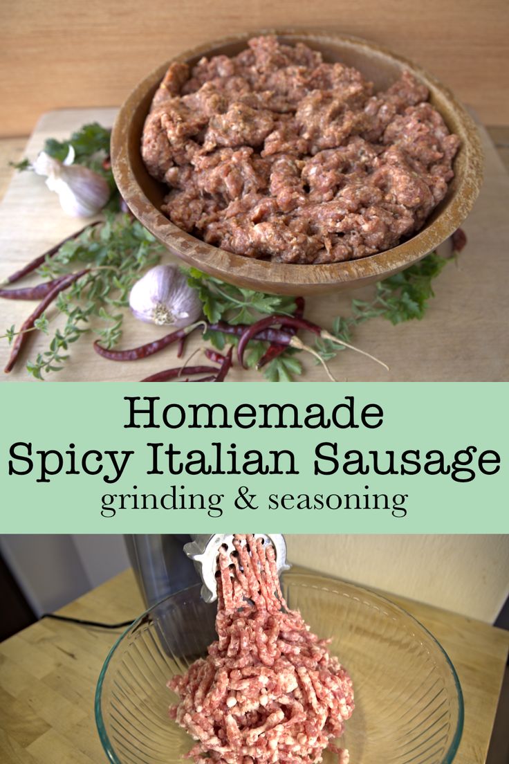 homemade spicy italian sausage cooking and seasoning