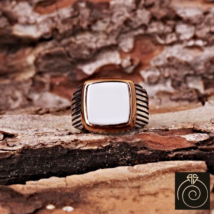 "Handmade 925 silver mens engagement ring. Will be one of butique piece of your collection. Looking for a unique, one of a kind GIFT FOR HIM, groomsman gift, father's day gift, teacher day gift? Look no further. This cool gemstone ring is the right answer and best gift for an elegant man. CUSTOMIZATION: I can make the same ring of 18K GOLD or 22K GOLD with the same or DIFFERENT GEMSTONE at an EXTRA COST. Please contact me for details if you're interested. All sizes are avaliable. If you have ext Timeless White Signet Ring For Gift, Timeless White Signet Ring, White Sterling Silver Rings With Polished Finish, White Sterling Silver Ring With Polished Finish, White Sterling Silver Signet Ring For Wedding, Wedding White Sterling Silver Signet Ring, White Polished Signet Ring As A Gift, White Polished Finish Signet Ring As Gift, Luxury White Engraved Ring With Polished Finish