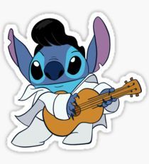 an image of stitchy playing guitar sticker