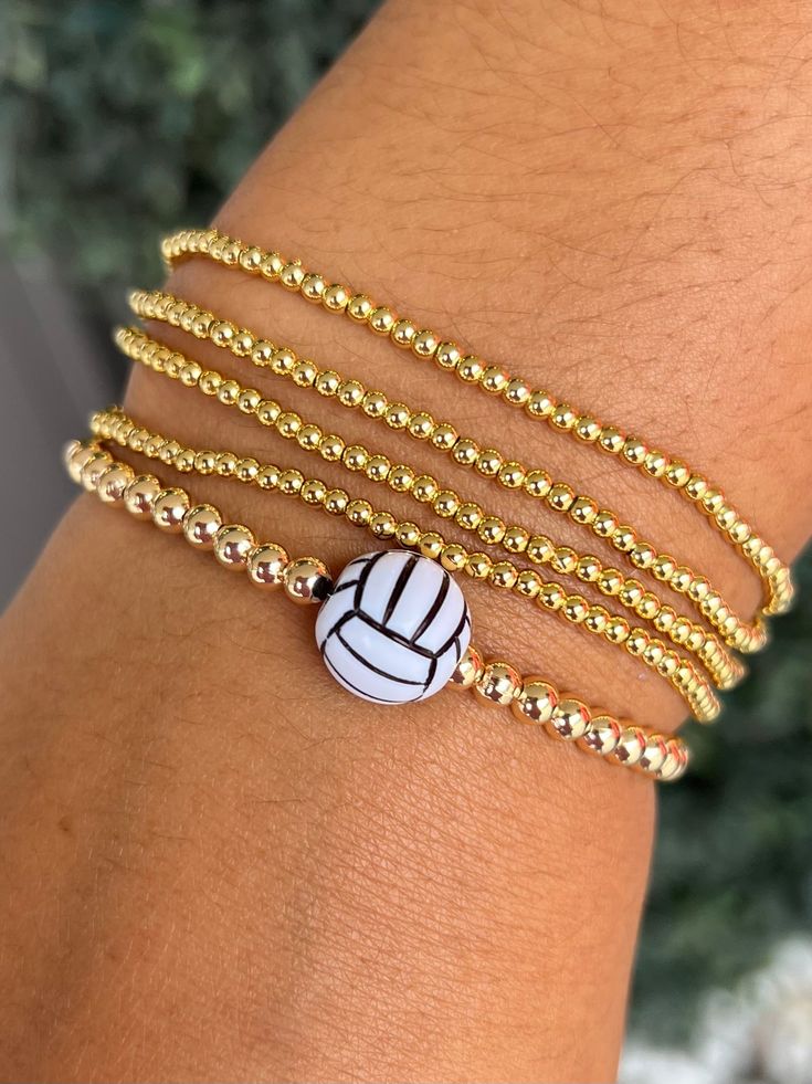 Our beaded bracelets are the perfect combination of fun and class.  After all, life is too short to be boring!  Add our Volleyball Bracelet to your collection.  They make a perfect gift for your captain or teammates! Features: -elastic stretch band -18K Gold plated brass beads(4mm) -6 inches around  -tennis ball Heeled Mules Sandals, Brass Beads, Stretch Band, Life Is Too Short, Stretch Bands, Lunch Tote, Shoe Gifts, Tennis Ball, Cuff Earrings