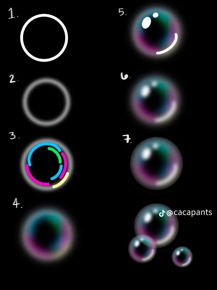 an image of soap bubbles with numbers on them