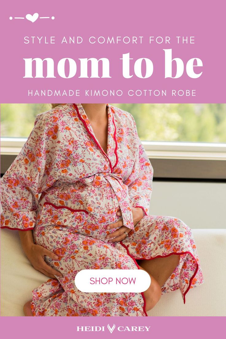 Style and comfort for the mom to be. Shop Floral Kimono Robes by Heidi Carey. Feminine Floral Print Sleepwear For Lounging, Feminine Long Sleeve Robe For Home, Pink Kimono For Home During Spring, Pink Kimono For Home Use In Spring, Feminine Long Sleeve Home Robe, Pink Spring Kimono For Home, Pink Floral Print Home Robe, Fitted Pink Sleepwear For Home, Pink Floral Print Sleepwear For Lounging