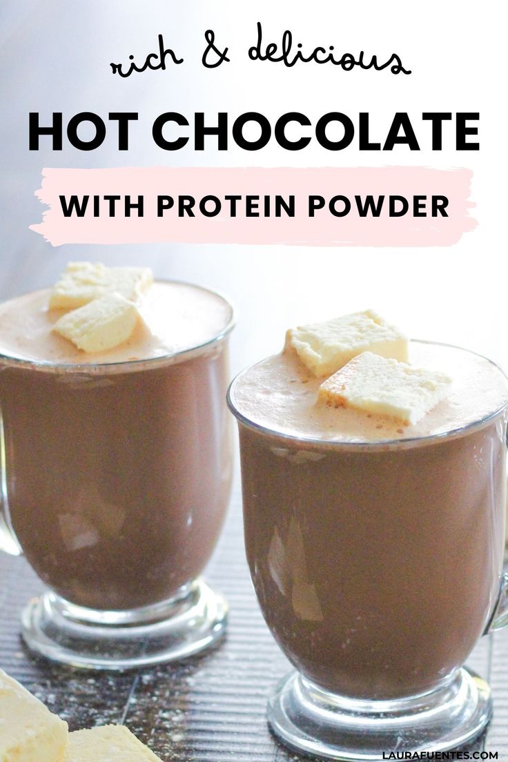 The Best Hot Chocolate with Protein Powder Hot Protein Drinks, Snacks With Chocolate Protein Powder, Protein Tea, Single Serve Hot Chocolate, Protein Hot Chocolate Recipes, Protein Hot Chocolate, How To Use Chocolate Protein Powder, Protein Hot Cocoa, Protein Powder Hot Chocolate