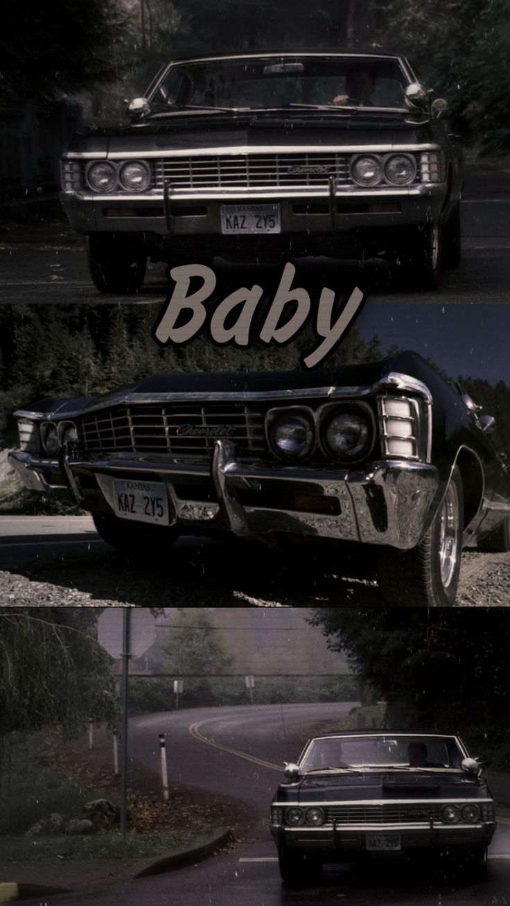 an old car with the word baby written on it's front and back end