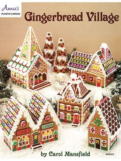 a book with gingerbread houses on the cover