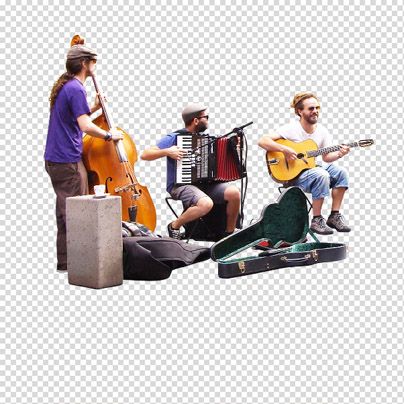 three people are playing instruments and singing on the same sheet music, hd png clipart