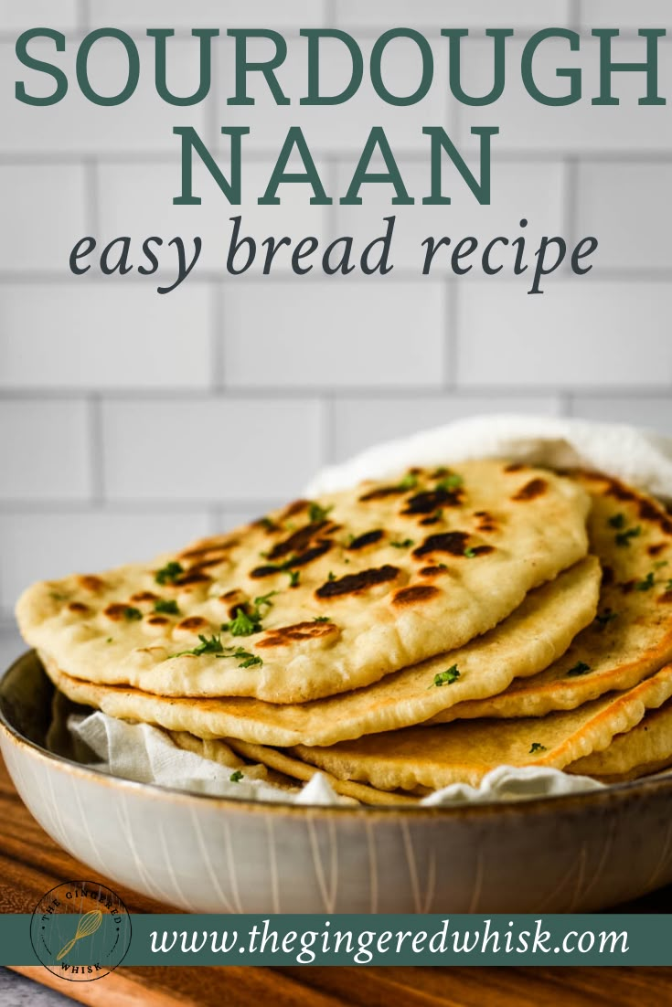 the recipe for sourdough naan is easy and delicious