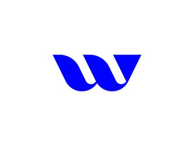 the letter w is made up of two blue letters, and it looks like they are in