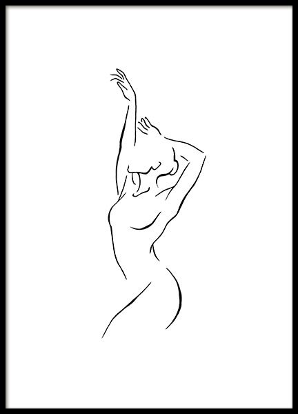 a black and white drawing of a woman in the shape of a ballerina dancing