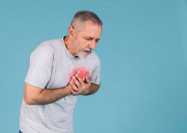 Senior man having chest pain on blue background Photo | Free Download Heart Pain, Heart Blocks, Heart Problems, High Blood Sugar, Chest Pain, How To Know, Blue Backgrounds, Home Remedies, Natural Remedies