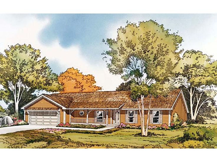 this is an artist's rendering of these ranch house plans