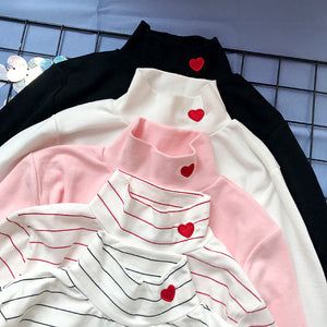 Clothes Teen, Outfits Anime, Teen Outfits, Pure Black, Bottoming Shirt, Rilakkuma, Fashion Korean, Turtle Neck Top, Looks Vintage