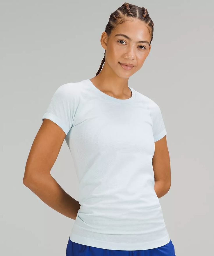 Swiftly Tech Short-Sleeve Shirt 2.0 | Women's Short Sleeve Shirts & Tee's | lululemon Lululemon Swiftly Tech Short Sleeve, Joe Wicks, Swiftly Tech Short Sleeve, Lululemon Swiftly Tech, Garment Fabric, Lululemon Swiftly, Short Sleeve Shirt Women, Swiftly Tech, Short Sleeve Shirts