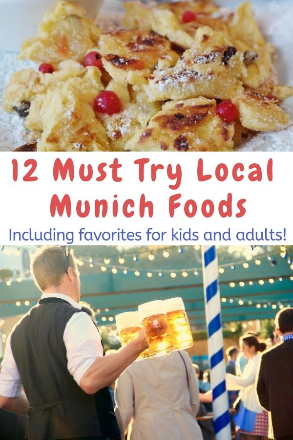 some people are eating food at an event and the title reads, 12 must try local munch foods including favorites for kids and adults