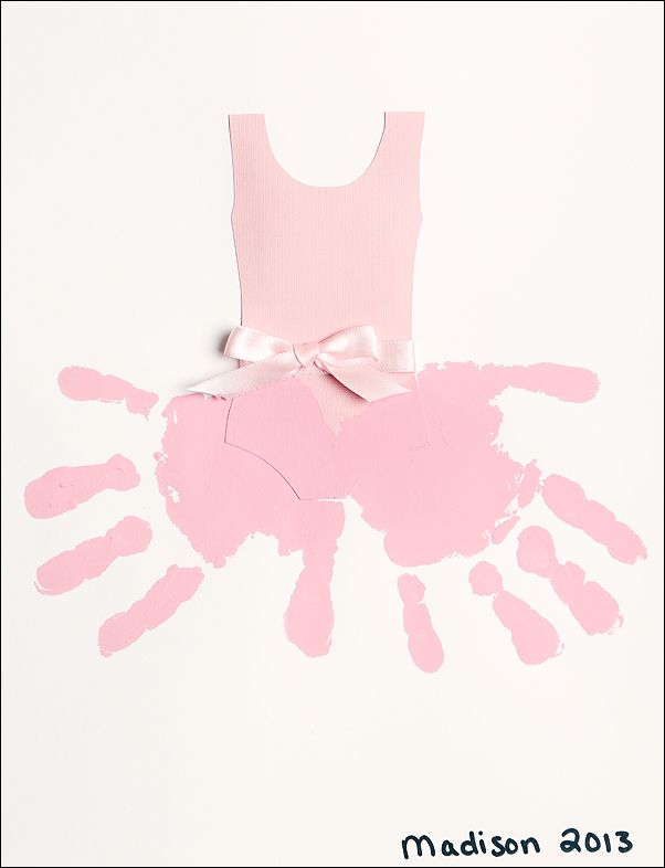 a paper cut out of a pink handprint on a white background that says madison 2013