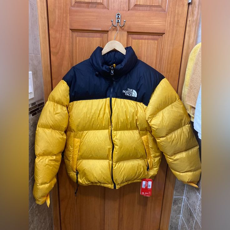 One Of My Favorite Pieces Size Xl! Yellow Puffer Jacket With Pockets For Cold Weather, Yellow Winter Outerwear For Cold Weather, Yellow Puffer Jacket For Winter, Yellow Outdoor Outerwear With Pockets, Casual Yellow Puffer Jacket With Pockets, Yellow Puffer Jacket For Cold Weather In Fall, Yellow Winter Outerwear For Streetwear, Casual Yellow Puffer Outerwear, Yellow Winter Streetwear Outerwear