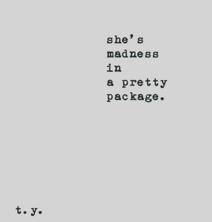 an old typewriter with the words she's madness in a pretty package