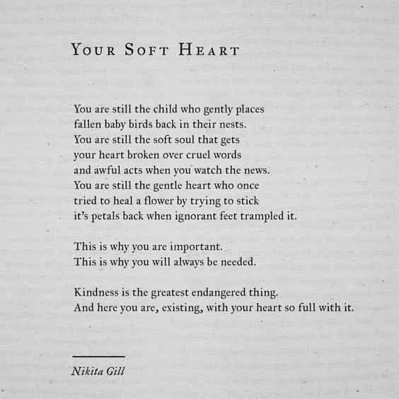 an old book page with the words your soft heart