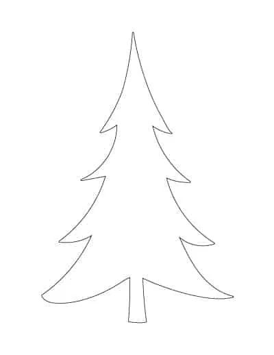 the outline of a christmas tree on a white background