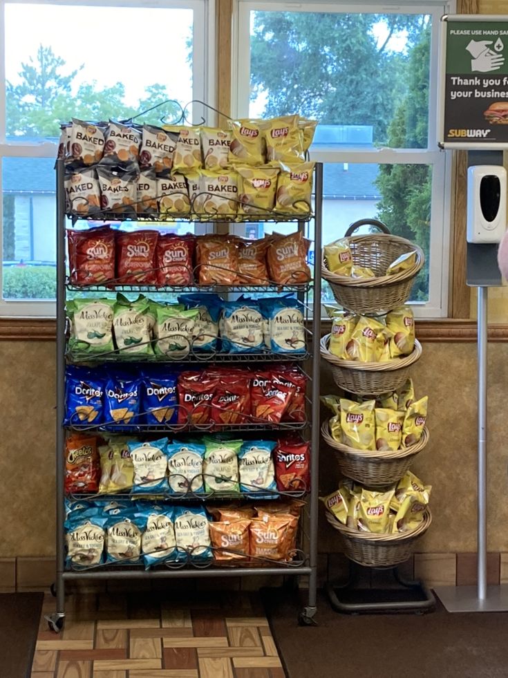 a display case filled with lots of food