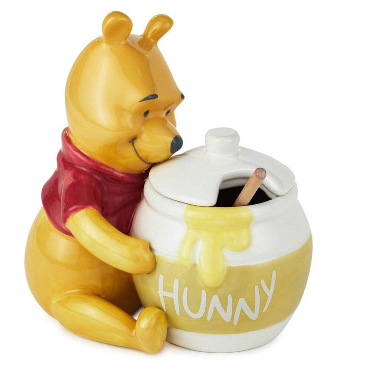 Disney Winnie The Pooh Ceramics, Winnie The Pooh Merch, Winnie The Pooh Clay, Pooh With Honey Pot, Pooh With Honey, Pooh And Piglet Quotes, Winnie The Pooh Honey Pot, Pooh Decor, Pooh Honey Pot