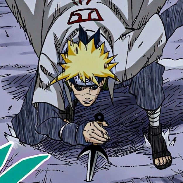 Minato Pfp Manga, Minato Manga Icons, Minato Manga Color, Minato Namikaze Manga, Naruto Manga Pfp, Minato Namikaze Icon, Minato Pfp, Naruto Manga Colored, Minato And Naruto