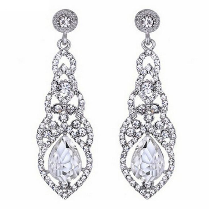 TEARDROP ELEGANCE GAME ON! The title says it all about these statement earrings! The perfect earrings for that next fancy outfit you are planning to wear AND ON SALE RIGHT NOW FOR $5.99 https://wickedwondersvipbling.com/search?q=teardrop+elegance&type=product  #earrings #silver Long Earrings Wedding, Long Bridal Earrings, Pageant Earrings, Dangle Earrings Wedding, Crystal Earrings Wedding, Bridal Earrings Drop, Wedding Accessories Jewelry, Long Drop Earrings, Stylish Earring