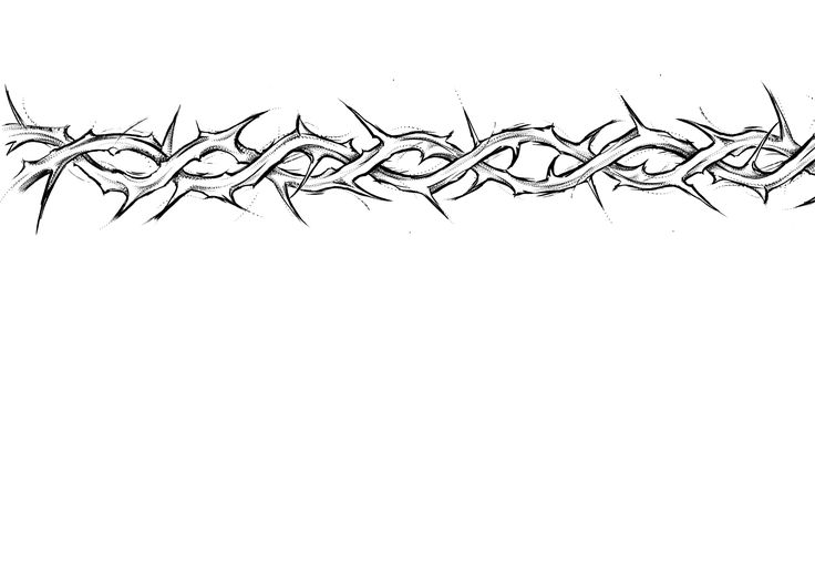 a black and white drawing of a barbed wire