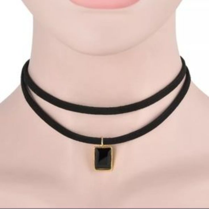 Cute Choker Necklace Make An Offer Or Bundle For Huge Discounts Adjustable Trendy Choker For Formal Occasions, Trendy Adjustable Choker For Formal Occasions, Chic Black Metal Choker, Chic Adjustable Black Choker, Trendy Black Choker For Gift, Black Metal Choker Fashion Accessory, Elegant Black Choker Jewelry, Elegant Black Clavicle Chain Choker, Trendy Black Necklace Fashion Accessory