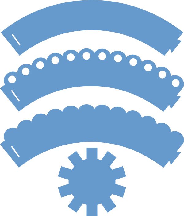 an image of blue ribbons and buttons