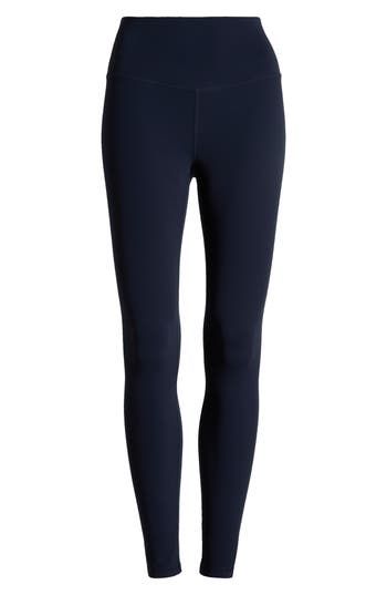 Enjoy exquisite comfort in every activity in these superstretchy leggings crafted from moisture-wicking fabric and cut with a supportive high waistband. 26" inseam; 9" leg opening; 11 1/2" front rise; 13 1/2" back rise (size Medium) Pull-on style Four-way-stretch fabric Moisture-wicking fabric engineered for dryness and comfort Reflective logo enhances visibility in low light or at night 74% nylon, 26% spandex Machine wash, tumble dry Imported Athleisure Running Leggings, Tight Athleisure Leggings Made Of Elastane, Tight Athleisure Elastane Leggings, Tight Elastane Leggings For Athleisure, Compressive Elastane Leggings For Work, Athleisure Leggings With 4-way Stretch And Go-dry, Athleisure Leggings For Workwear, High Stretch Capri Leggings For Sports, Tight Elastane Athleisure Activewear