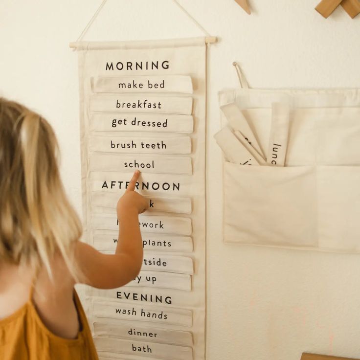 Anticipating the day - such a powerful tool for navigating transitions for all kiddos. Perfect for helping plan out the day, as a family or as part of an in-home therapy or play session. Daily Routine Chart, Visual Schedule, Routine Chart, Nursery Inspo, Future Family, Local Artisans, How To Make Bed, Interior Ideas, Future Kids