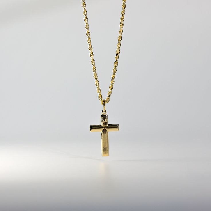 Proclaim your love and believe in Christianity in the most sophisticated way. Highlight the power of your faith in Jesus Christ and His sacrifice through this 14K solid gold cross pendant. The minimalist cross pendant exquisitely represents the long-standing Christian faith through its elegant finish. Finely cut edges showcase utmost precision, giving the cross pendant a neat appeal that is captivating to the eyes. 100% tarnish-free, this solid gold pendant will shine as radiant as your faith in 14k Gold Spiritual Cross Pendant Necklace, Spiritual 14k Gold Cross Pendant Necklace, 14k Gold Cross Necklace With Adjustable Chain, 14k Gold Cross Necklace For Spiritual Wear, 14k Gold Tarnish Resistant Pendant Cross Necklace, 14k Gold Tarnish-resistant Cross Pendant Necklace, 14k Gold Pendant Cross Necklace, Minimalist Yellow Gold Cross Pendant Necklace, Tarnish-resistant Yellow Gold Cross Pendant Necklace