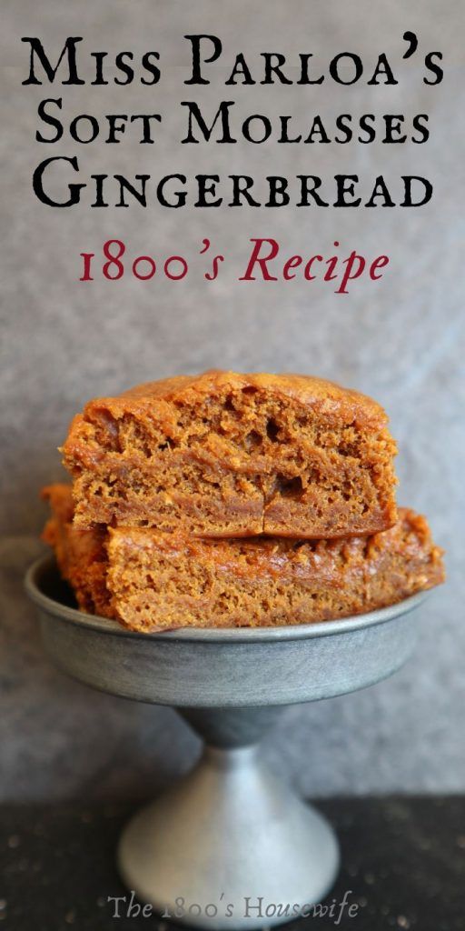 the cover of miss parloa's soft molasses gingerbread 1800's recipe