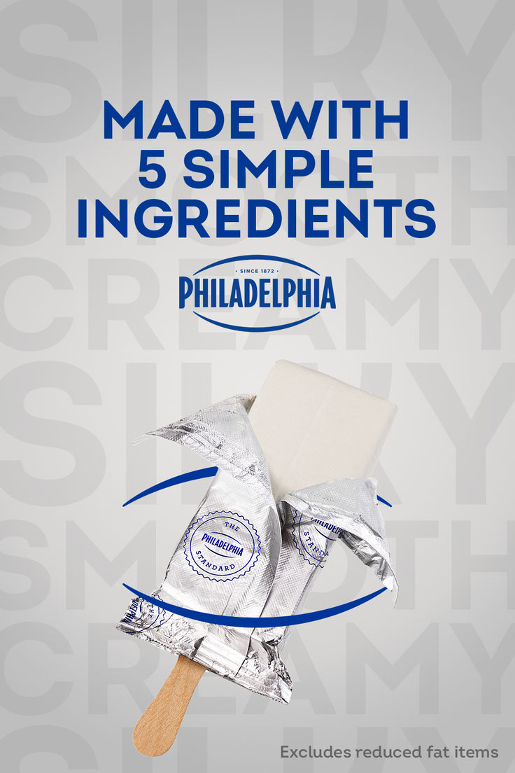 an advertisement for philadelphia made with 5 simple ingredients