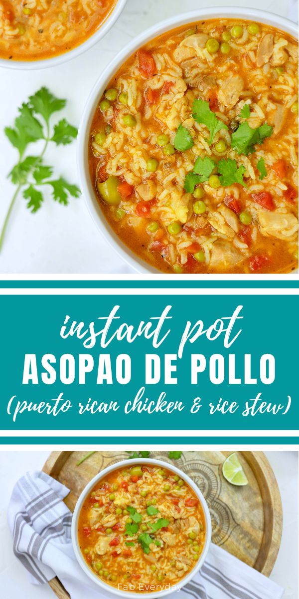 two bowls of instant pot asparao de polo soup with cilantro and lime