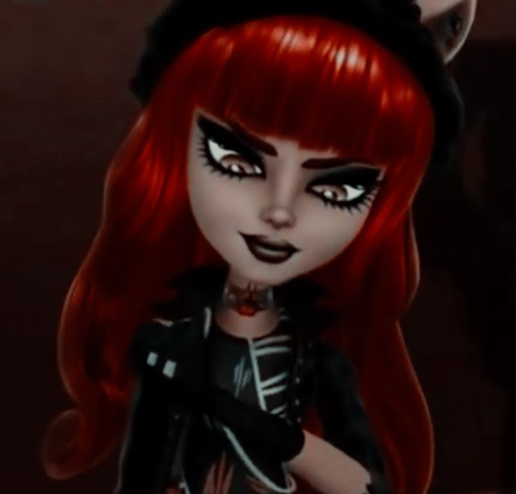 Monster High Red Hair, Red Monster High, Red Hair Monster High, Profile Picture Monster High, Monster High Characters Pfp, Red Monster High Characters, Monster High Pictures Pfp, Monster High Pfp Elissabat, Howleen Wolf