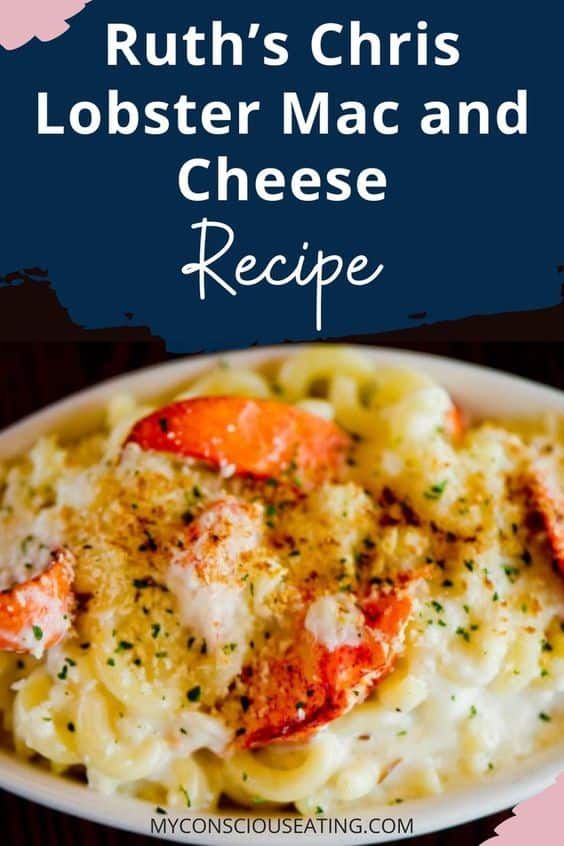 lobster macaroni and cheese recipe with text overlay